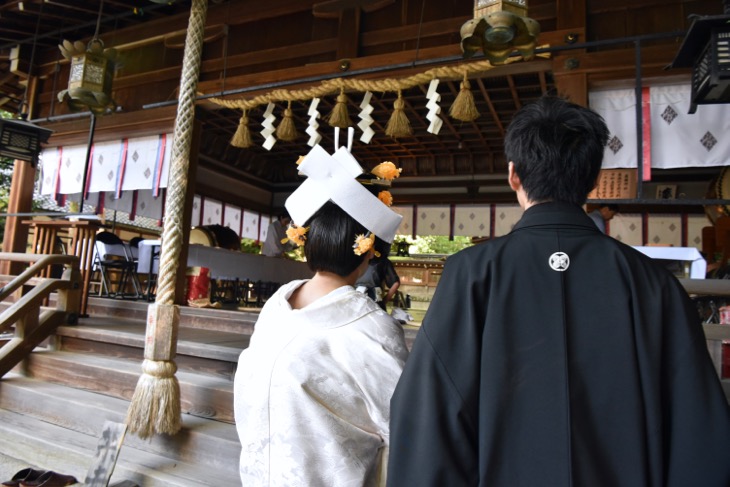 廣瀬大社での結婚式の写真