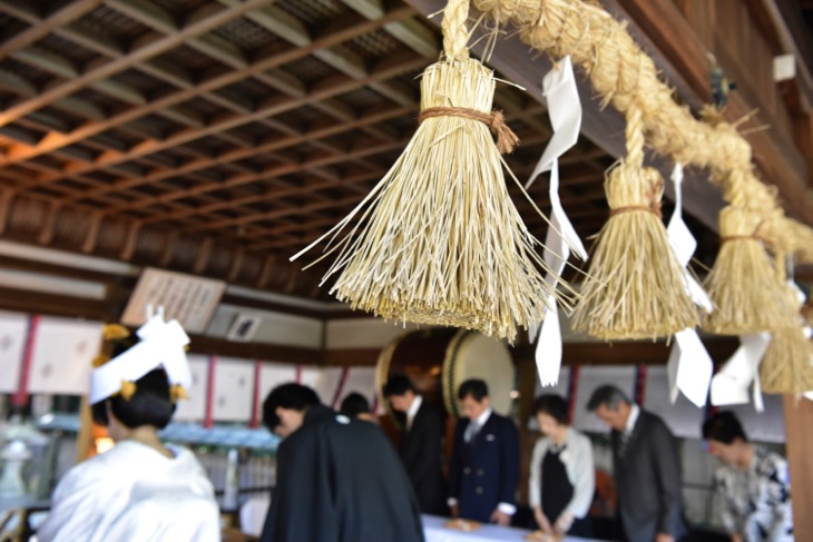 廣瀬大社での結婚式の写真
