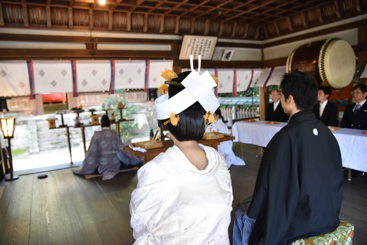 廣瀬大社での結婚式の写真