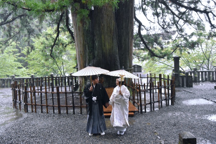 戸隠神社での結婚式