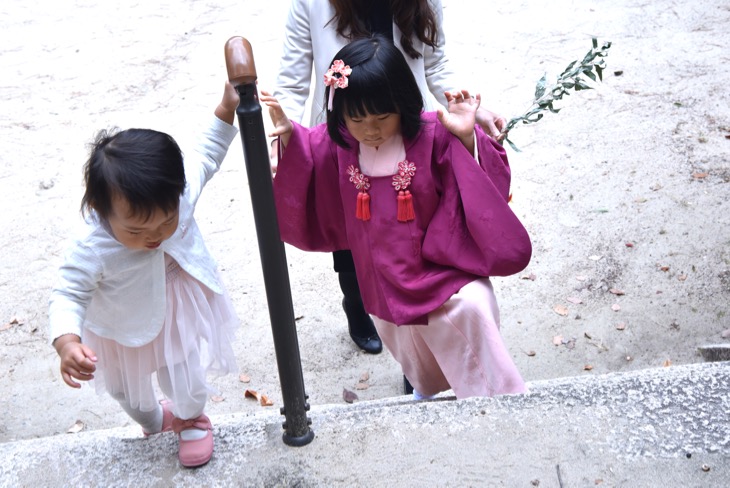 本住吉神社での七五三の記念写真