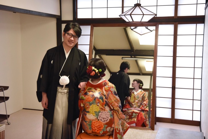 上賀茂神社と愛染倉（あぜくら）での結婚式の前撮り写真