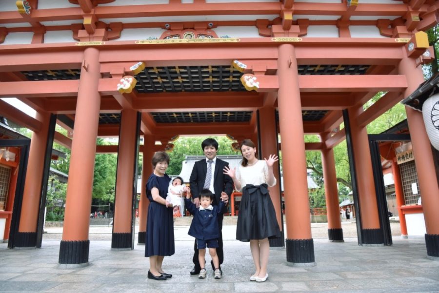 生田神社のお宮参りの写真
