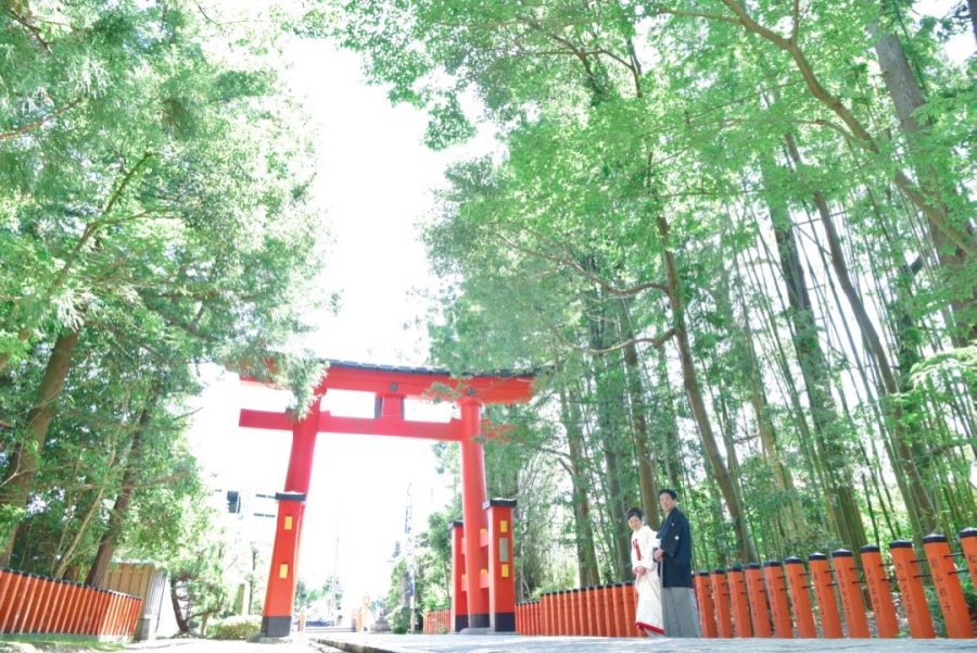 熊野速玉大社の結婚式の白無垢衣装写真