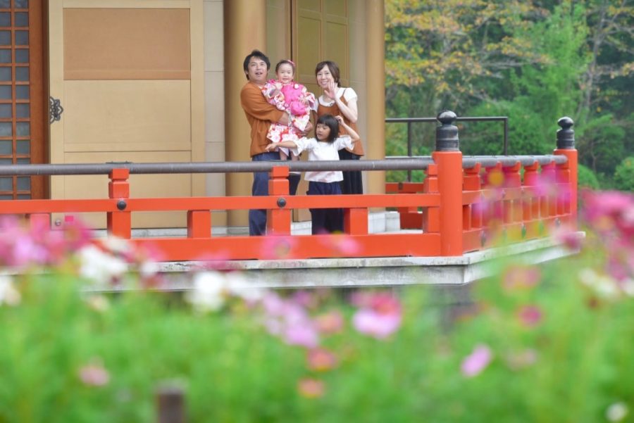奈良県桜井市の安倍文殊院で七五三の写真撮影