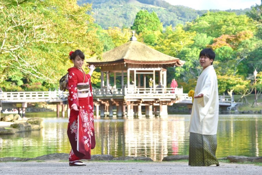 奈良で結婚式の前撮り写真撮影