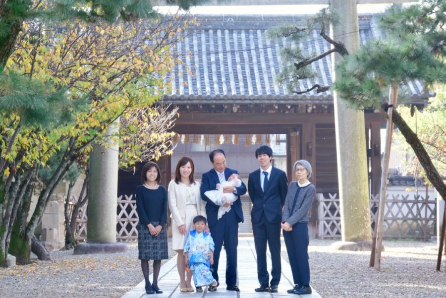 御香宮神社でお宮参りと七五三の記念写真撮影