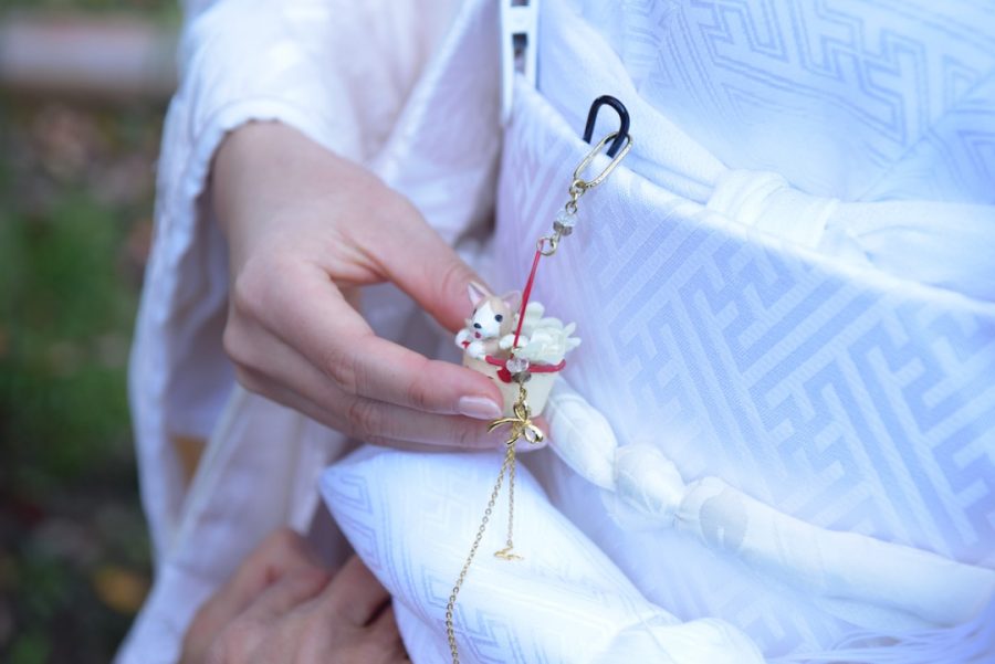 紅葉の吉野山の吉水神社の結婚式