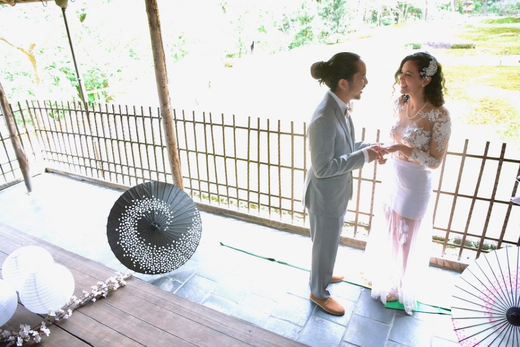 奈良公園吉城園での結婚式の撮影