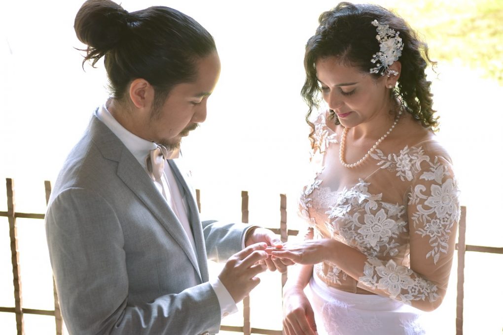 奈良公園吉城園での結婚式の撮影