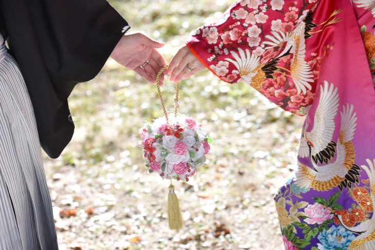 石舞台と明日香と談山神社で和装で結婚式の前撮り写真