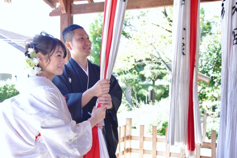 奈良で結婚式の和装前撮り写真