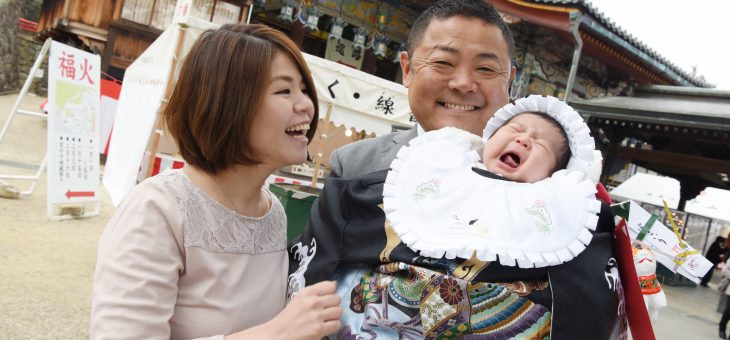 中山寺でお宮参りは柔らかな日差しのもとで(2019.1.5)