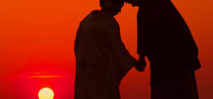 和装フォトウエディングは夕日が綺麗でした！写真10枚で紹介